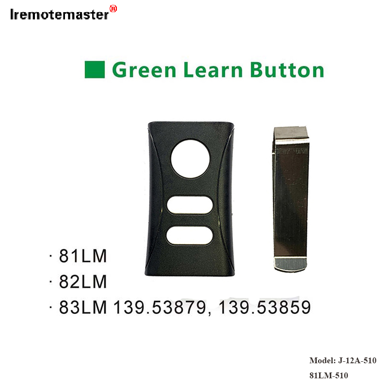 Fyrir 81LM 82LM 83LM Green Learn Button 390MHz Bílskúrshurð fjarstýring skipti