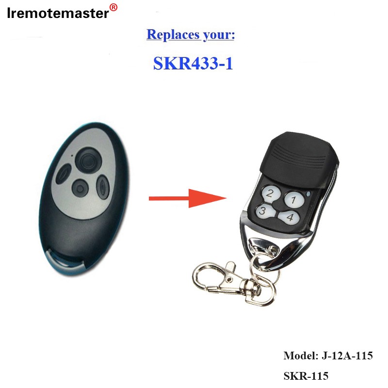Fyrir SKR433-3 bílskúrshurð skipti fjarstýring rúllukóði 433,92mhz
